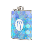 アクアピアセント&金ゴールドマーメイドスケールパターン フラスク (左)