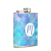 アクアピアセント&金ゴールドマーメイドスケールパターン フラスク (右)