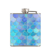 アクアピアセント&金ゴールドマーメイドスケールパターン フラスク (裏面)
