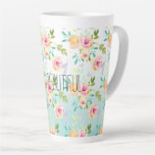 アクアピグラデーションックイエローフローラ カフェラテマグ (右アングル)