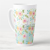 アクアピグラデーションックイエローフローラ カフェラテマグ (左アングル)