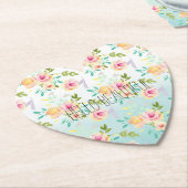 アクアピグラデーションックイエローフローラ ペーパーコースター (アングル)