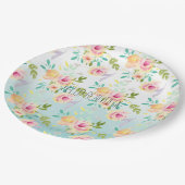 アクアピグラデーションックイエローフローラ ペーパープレート (アングル)