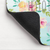 アクアピグラデーションックイエローフローラ マウスパッド (コーナー)