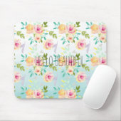 アクアピグラデーションックイエローフローラ マウスパッド (マウス)