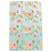 アクアピグラデーションックイエローフローラ ミディアムペーパーバッグ (正面)