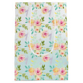 アクアピグラデーションックイエローフローラ ミディアムペーパーバッグ (裏面)