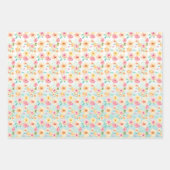 アクアピグラデーションックイエローフローラ ラッピングペーパーシート (正面2)