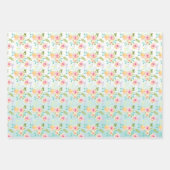 アクアピグラデーションックイエローフローラ ラッピングペーパーシート (正面)