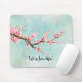 アクアピンクさくらんぼフローラマウスパッド マウスパッド (マウス)