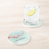 アクアピンクさくらんぼブロッサムフローラ コースター (側面)