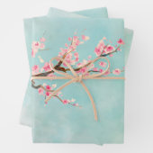 アクアピンクさくらんぼブロッサムフローラ ラッピングペーパーシート (インサイチュ)