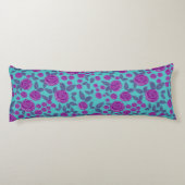 アクアピンクのローズフローラ ボディピロー (裏面)