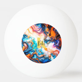 アクアピンクパープルゴールデンカスタムモノグラモダンム 卓球ボール