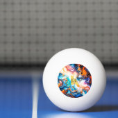 アクアピンクパープルゴールデンカスタムモノグラモダンム 卓球ボール (ネット)