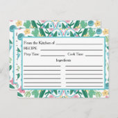 アクアピンクフローラのキッチンカードレシピ ポストカード (正面/裏面)