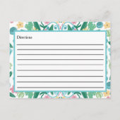 アクアピンクフローラのキッチンカードレシピ ポストカード (裏面)