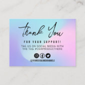 アクアピンク書道パステルメディアインサート 名刺 (正面)