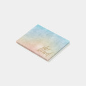 アクアピンク絞り染め金ゴールドグリッターBe kind ポストイット (アングル)