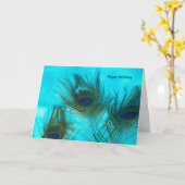 アクアピーコックの羽根 カード (黄色い花)