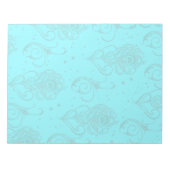 アクアピーコックの羽根 ノートパッド (正面)