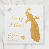 アクアピーコックカラーズフェザー結婚ズ フェイバータグ (正面)