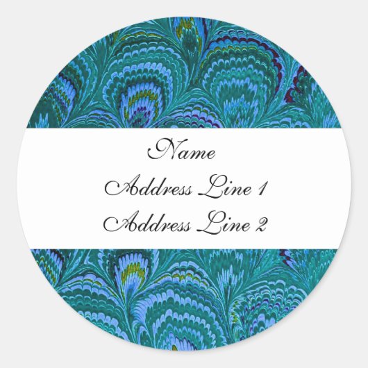 アクアピーコック住所 シール (正面)