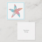 アクアピーチウォーターカラーヒトデ ノートカード (正面/裏面)