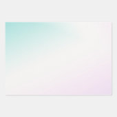 アクアピーチパープルピンク絞り染めグリッターユニコーン ラッピングペーパーシート (正面3)