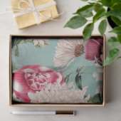 アクアファブリック上のフローラ配列牡丹 薄葉紙 (ギフト)
