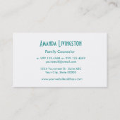 アクアファミリーカウンセシンプルラースタイルV39 名刺 (裏面)