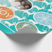 アクアファミリーフォトトナディースクリスマメリースブライト ラッピングペーパー (角)