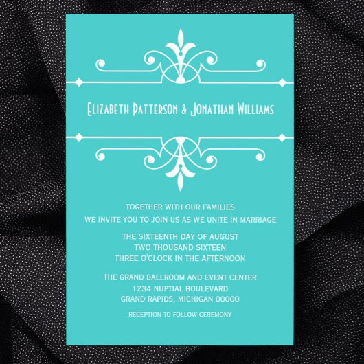 アクアファンシー装飾結婚式の招待 招待状