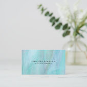 アクアフェイクステンドグラス水彩模様 名刺 (スタンド正面)