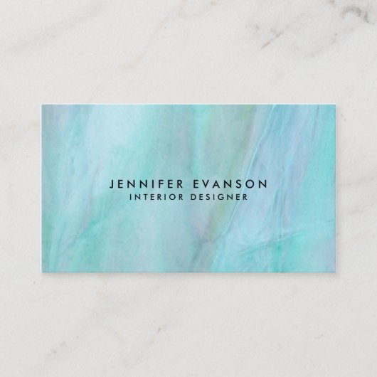 アクアフェイクステンドグラス水彩模様 名刺 (正面)