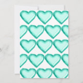 アクアフォイルバルーンと紙吹雪1歳の誕生日 招待状 (裏面)