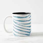 アクアフォーグリッターゼブラプリント ツートーンマグカップ (左)