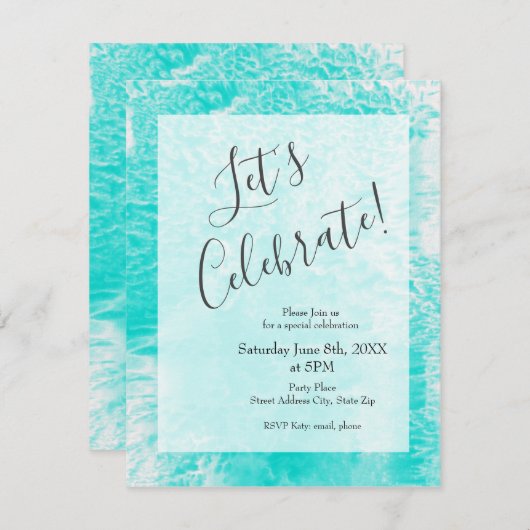 アクアフォーム抽象芸術 招待状 (正面/裏面)