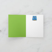 アクアフクロウ緑のノートカード カード (内部)