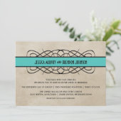 アクアフラリッシュ縁ど結婚式招待状 招待状 (スタンド正面)