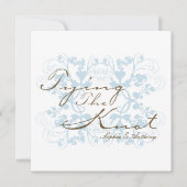 アクアフローラは結びキックの結び結婚付け 招待状 (正面)