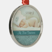 アクアフローラスワールベビー初めてのクリスマス メタルオーナメント (右)