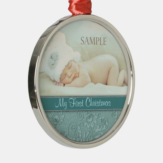 アクアフローラスワールベビー初めてのクリスマス メタルオーナメント (右)