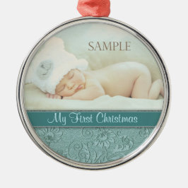 アクアフローラスワールベビー初めてのクリスマス メタルオーナメント