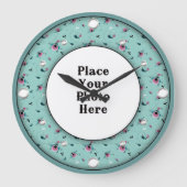 アクアフローラフレームあなたのフォトウォール時計 ラージ壁時計 (正面)