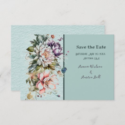 アクアフローラロ結婚ーン セーブザデート (正面/裏面)