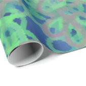 アクアフローラ抽象デザイン ラッピングペーパー (ロールコーナー)