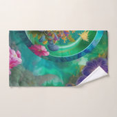 アクアフローラ抽象芸術水中庭園 バスタオルセット (ハンドタオル)