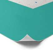 アクアブジー仲間かわいい水の色アートポスター ポスター (角)