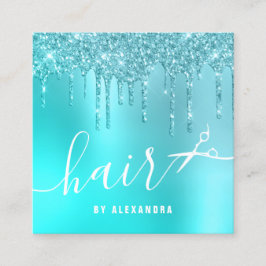 アクアブスタイリッシュルーミントグリッター スクエア名刺